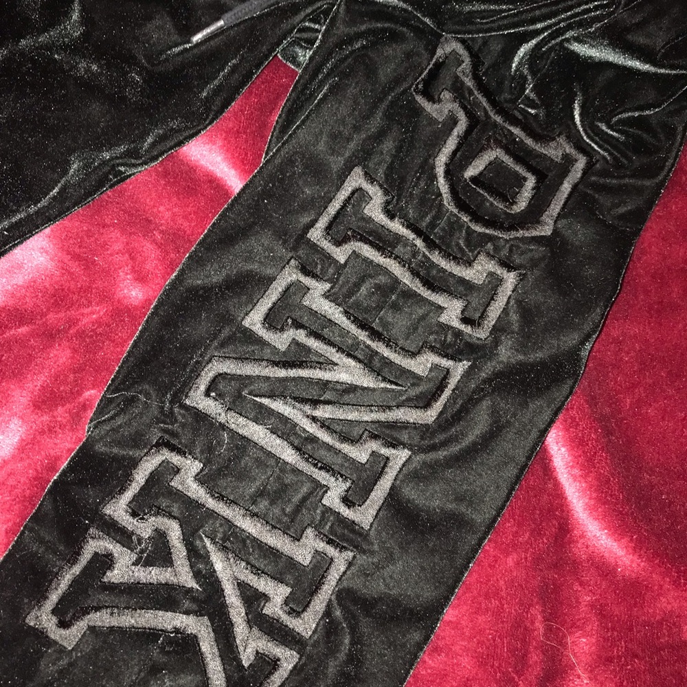 Black Velvet/suede Pink set